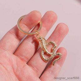 Keychains Lanyards Cute Snake Keychains for Car Key Alloy Animal Charms Keyrings Women Men Handbag Pendants Key Chains DIY Jewelry Accessories