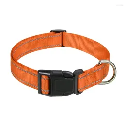 Dog Collars Reflective Cat Collar Breathable Nylon Pet Adjustable Comfort Buckle For Various Large