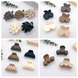 Hair Clips Barrettes Multi-style Hot Sale New Frosted Small Geometry Solid Colour Clip Hairpin Hair Claw Barrettes for Women Girl Accessories Headwear 240426