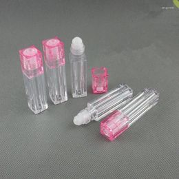 Storage Bottles 30pcs 6.5ml Clear Pink Bottle Empty Fragrance Perfume Essential Oil Roll On