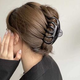 Morsetti 1pc coreano solido capello grande artigli ad artiglio elegante acrilico peli di capelli clip per capelli a granchio per donne accessori per capelli per le ragazze y240425