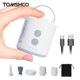 Tools Tomshoo Tiny Pump Portable Air Pump Camp Equipment Compressor Quick Inflate Deflate Rechargeable Pump for Hiking/Float/Air Bed