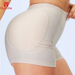 GUUDIA Removable Pads Womens Hip Butt Lifter Boy Shorts Sponge Padded Body Shaper Enhancer Control Panties Push Up 240425