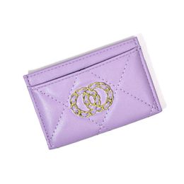Wallets PU Card Case Business Card Holder Genuine Leather Mini Change Bag Trendy 5