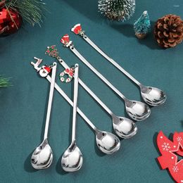 Dinnerware Sets Christmas Fork Spoon Set Kitchen Utensils Chic Spoons Practical Tableware Delicate Forks Drinking Home Supplies Decorations