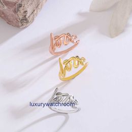 Women Band Tiifeany Ring Jewelry Dis Letter Love Valentines Day Gift Personalized Design Feeling Handicraft