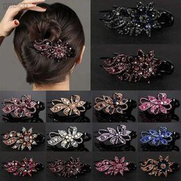 Hair Clips Barrettes 1pcs Ponytail Headwear Hair Accessories Duckbill Hair Claws Hairgrip Rhinestone Hairpin Duckbill Clip Women Hair Clips 240426