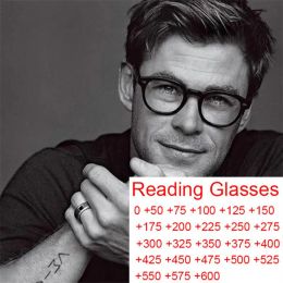 Lenses Classic Vintage Round Presbyopia Reading Glasses for Men Anti Blue Rays Computer Protection Prescription Eyeglasses Plus 0 to +5