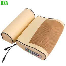 Heat Massage Pillow Electric Neck Shoulder Shiatsu Kneading Full Body Back Device Cervical Health Multifunctional 240416