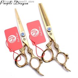 Hair Scissors 5.5 inch JP 440C Gold Scissors Q240426