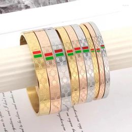 Bangle High Quality Stainless Steel Buckle Bracelet All-Match Exquisite Bangles Men's And Women's Jewellery