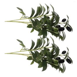 Decorative Flowers Artificial Olive Leaf Branches Faux Stems And For Vase Fake Wedding Ornament Household Plant Decor