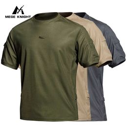 Tactical T-shirts Mens camouflage tactical quick drying T-shirt military combat short sleeved shirt O-neck gym T-shirt casual oversized T-shirt 240426