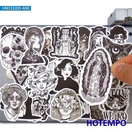 Tattoo Transfer 50pcs Gothic Totem Witch Girls Skull Death Demon Phone Laptop Car Stickers for Luggage Guitar Bike Skateboard Motorcycle Sticker 240426