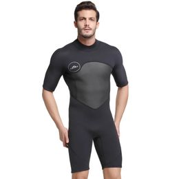 SBART-2mm Neoprene Wetsuit for Men Keep Warm Swimming Scuba Diving Bathing Suit Short Sleeve Triathlon Wetsuit Surf Snorkelling 240416