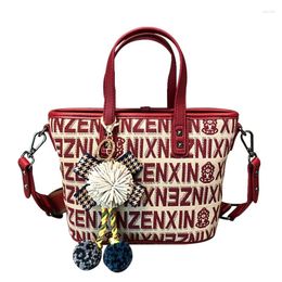 Bag Red Letter Crossbody For Women Luxury Handbags Genuine Leather Purse And Handbag Carteras Mujer De Hombro Y Bolsos