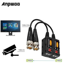 ANPWOO 1080P AHD/HD-CVI/TVI/CVBS Passive HD Video Balun Transmitter 4 Pairs (UTP Up to 350M-600M)