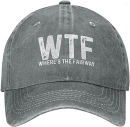 Ball Caps WTF Where's The Fairway Hat For Women Baseball Cute Cap