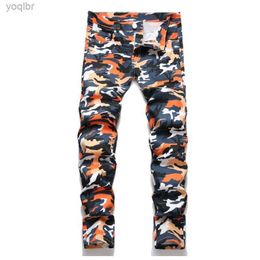 Men's Jeans Denim jeans mens straight new retro Trousers Washed All match harem camouflage trend army party pantsL244