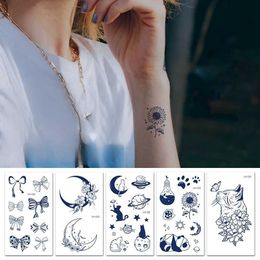 Tattoo Transfer Fruit Juice Semi Permanent Hot Sale Flower Butterfly Animal Waterproof Small Fresh Temporary Tattoo Sticker English Alphabet 240427