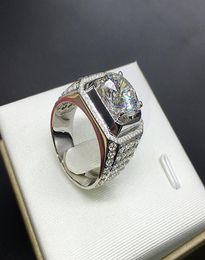 Full Diamond Rings For Mens Women039s Top Quality Fashaion Hip Hop Accessories Crytal Gems 925 Silver Ring Men039s Ring271D1177628