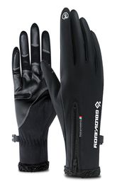 Warm Touch Screen Gloves Winter Windproof Waterproof Warm Glove Riding Sport Five Fingers Gloves Drop Ship 0100873988504