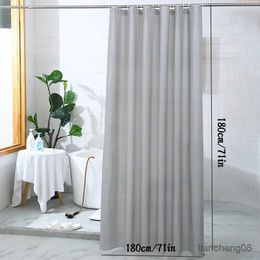 Shower Curtains PEVA Waterproof Shower Curtain Mildew Bathroom Solid Curtain Wave Window Tulle Home Luxury Heavy S Fold Wavy Shower