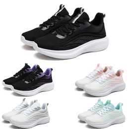 Free Shipping Men Women Running Shoes Low Soft Lace-Up Breathable Black Green Grey Pink Mens Trainers Sport Sneakers GAI