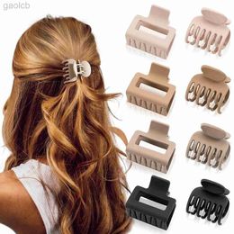 Hair Clips Barrettes 8PCS Medium Hair Claws for Women Girls Claw Clips for Thin Hair Lady Hairpins Matte Jaw Clip Headwear Women Hair Accessories 240426