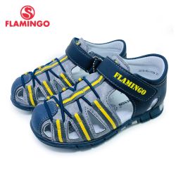 Boys FLAMINGO 2020 Summer Hook Loop Mixed Color Casual Kids shoe Little Outdoor Sandals Flat for boy Size 2733 201SHL1739/1740