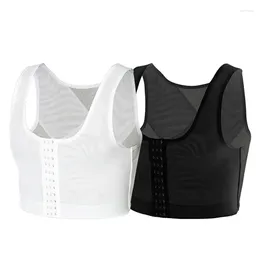 Men's Body Shapers Men Gynecomastia Shaper Vest Slimming Chest Control Boobs Shapewear Firm Girdles Hook Corrector Compression Shirt Corset