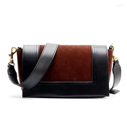 Shoulder Bags OUSSON Design Small Square Leather Crossbody Bag Exquisite Female Retro Underarm For Woman