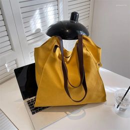 Totes Large Capacity Tote Shoulder Bag For Women Canvas Designer Casual Simple Women's Handbag Fashion Square Solid Female Bags