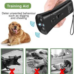 Repellents Dog Repeller Anti Barking Stop Bark Training Device Outdoor LED Ultrasonic Dog Training Repellents with Flash Light