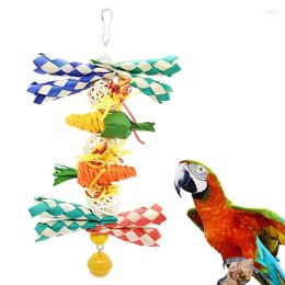 Other Bird Supplies Chewing Toy Parrot Cage Wood Beads Metal Colourful Entertainment For Small And Parrots
