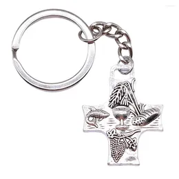 Keychains 1pcs Food Cross Aesthetic Men Accessories Jewellery For Woman You Ring Size 28mm