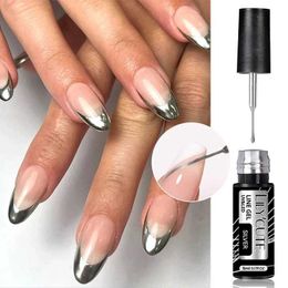 Nail Polish LILYCUTE Sliver Metallic 5ml Liner Gel Nail Polish Super Bright Mirror Gel Polish French Style Painting Line DIY Design Varnish Y240425