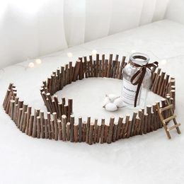 Christmas Decorations Nuoji 120cm Round Wooden Pier Creative Mini Fence Ladder Diy Log