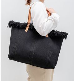 Women'S Handbag Large Capacity Cotton Linen Tote Bag Shoulder Bag Commuting Underarm Bag Casual Carrying Canvas Shopping Bag For Girls Messenger Bags