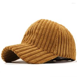 Ball Caps Simple Corduroy Girl Winter Baseball Cap Women Casquette Fitted Hats Gorra Trucker Snapback Ladies Warm Hat