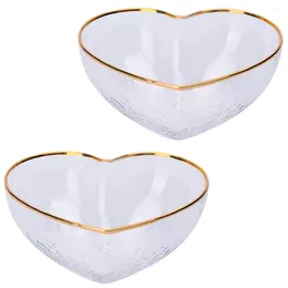 Dinnerware Sets 2 Pcs Dessert Bowl Decorative Tableware Home Supplies Soup Household Salad Glass Fruit Container