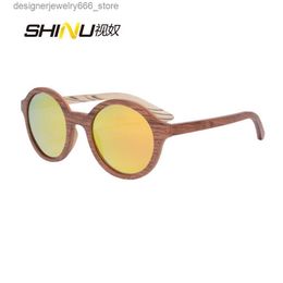 Sunglasses Circular Sunglasses for Women Wooden Sunglasses Polarized Sunglasses for Women Sunglasses Trend 2024 Bicycle Sunglasses 73017 Q240426