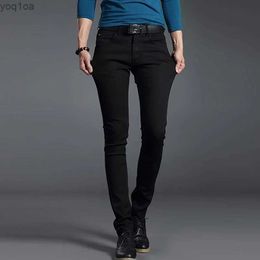 Men's Jeans High quality black Grey blue skinny jeans for mens spring and summer slim fit denim jeans for mens cotton stretch denim jeansL2404