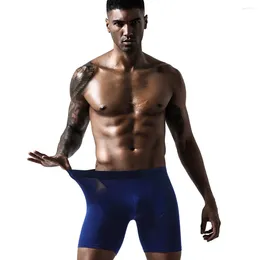 Underpants Boxer Men Underwear Sexy Breathable Slim Fit Male Sports Quick Drying Elastic Long Cueca Masculina