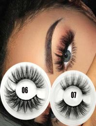 1Pair 3D Faux Mink Hair False Eyelashes Crisscross Wispy Eye Lashes Extension Natural Long Lightweight Eyelashes Makeup Tools4362467