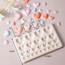 Moulds Valentine's Day Heart Cake Decoration Form Love Silicone Mold DIY Chocolate Fondant Pastry Festival Dessert Biscuit Baking Tools