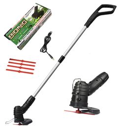 Electric Cordless Grass Trimmer Length Adjustable Rechargeable Lawn Mower Portable Mini USB Charging for GardenLawn 240418