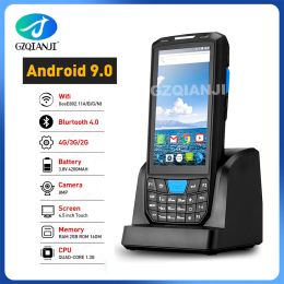 Accessories Pda Android 9.0 Red Pos Handheld Terminal with 1d 2d Qr Barcode Scanner Wifi 4g Bluetooth Gps Nfc Pda Bar Codes Reader 2022