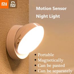 Control Xiaomi Youpin LED Night Light USB Charging Motion Sensor Wireless Lamp Sound/Light Control For Corridor Bedroom Decoration Home