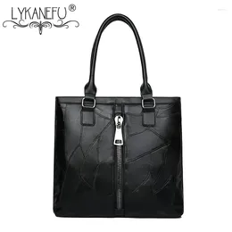 Bag LYKANEFU Genuine Leather Women Handbag Business Briefcase Handbags Designer Ladies Tote Shoulder Bags Top Handles